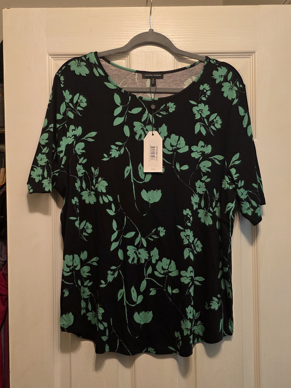 Universal Standard, Sz S (14-16)NWT Deep Navy/ Mint Green Floral Print
